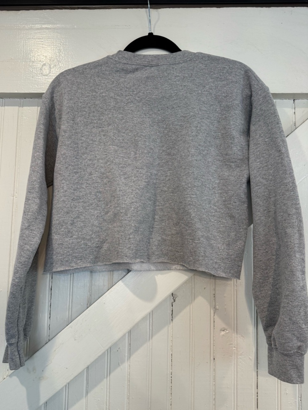 Harvard Cropped Sweatshirt Gray Crewneck Ivy League Graphic Size S - Picture 3 of 9